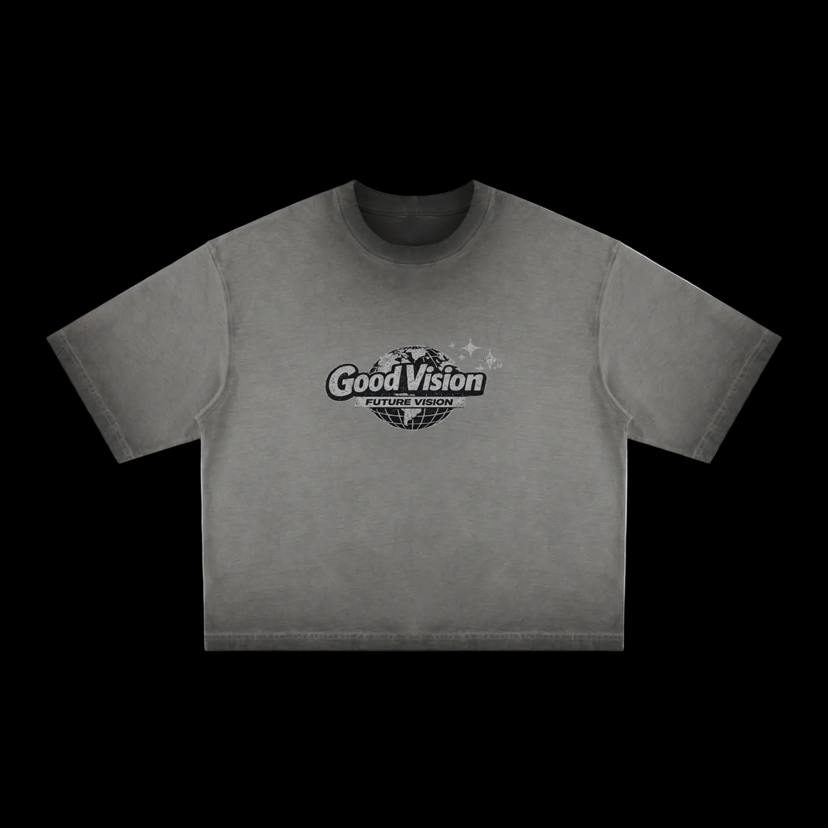 Good Vision Washed Boxy Tee – Gray
