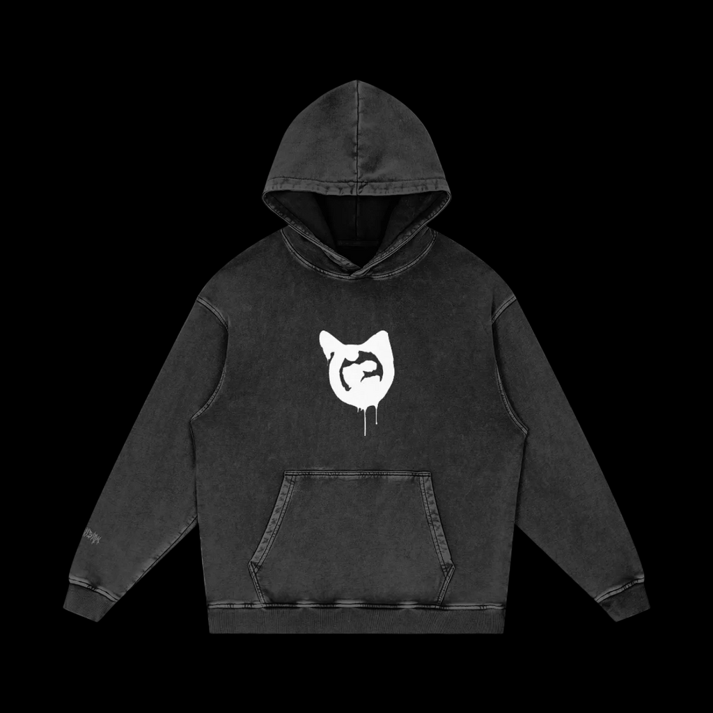 Snow Washed Loose Cotton Hoodie