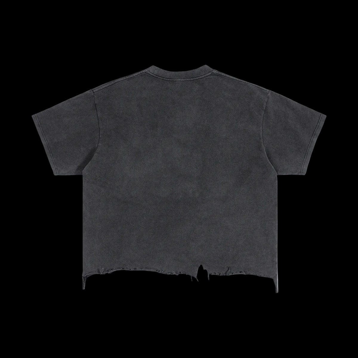 Vintage Wash Boxy Distressed Hem T-Shirt