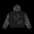 Unisex Colorblock Camo Full Zip Boxy Hoodie
