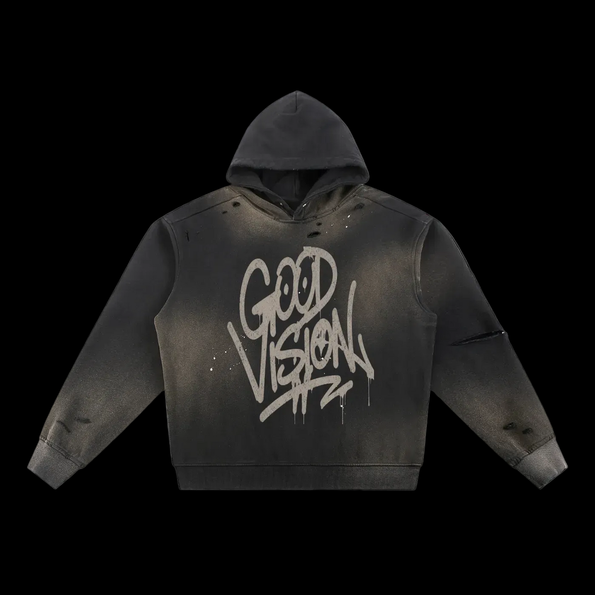 Sun Fade Frayed Fleece Hoodie