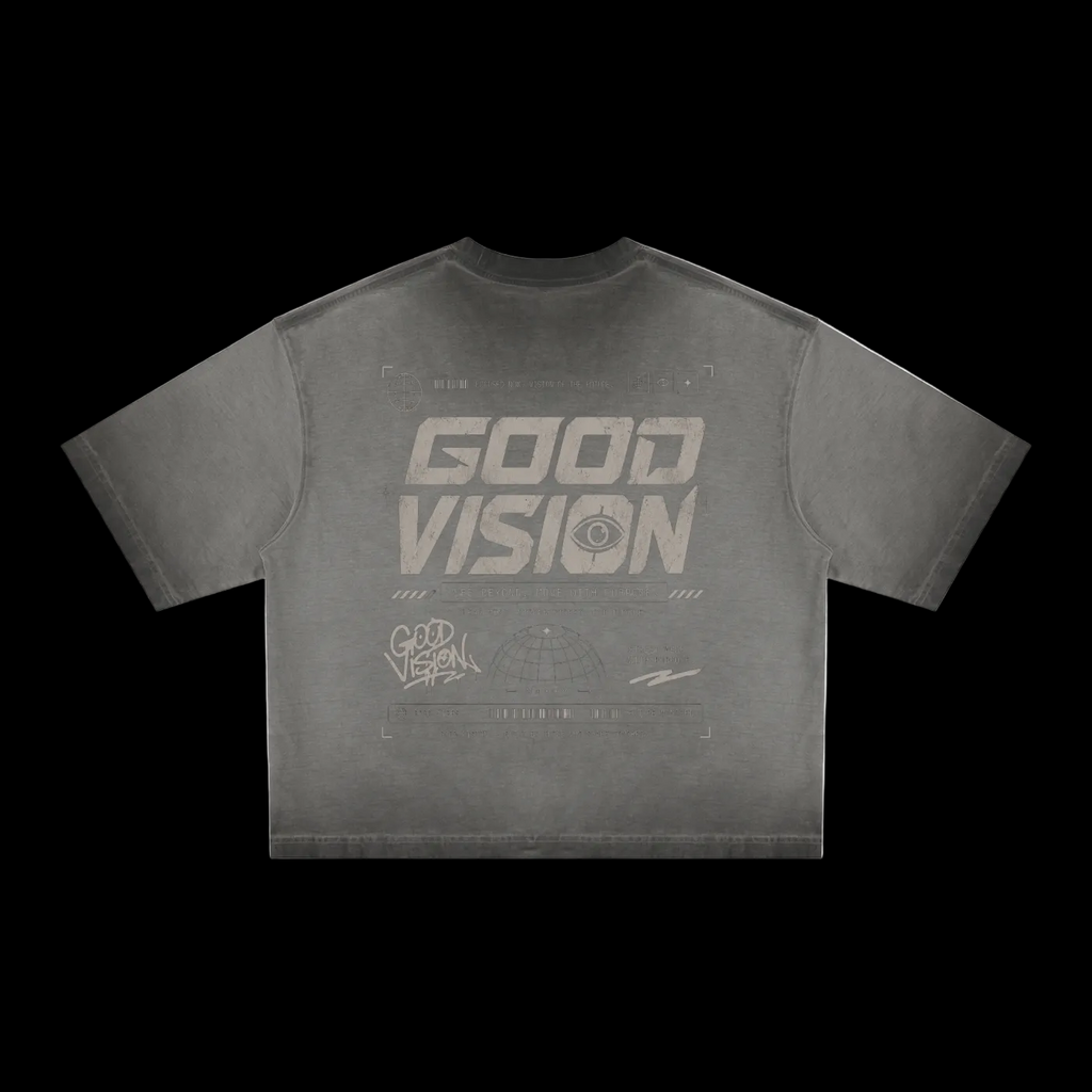 Good Vision Washed Boxy Tee – Gray