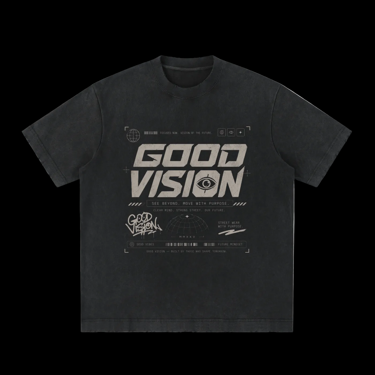 Heavyweight Vintage Washed Frayed T-Shirt